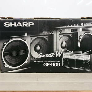 ★【2R0423-1】 SHARP シャープ 大型ダブルカセットラジカセ GF-909 外箱付き THE SEARCHER-W ジャンクの画像2