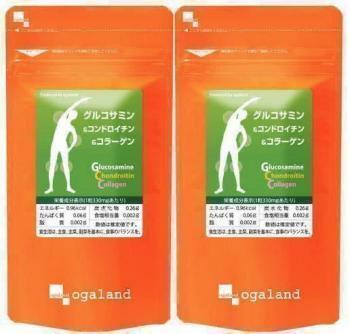 グルコサミン＆コンドロイチン＆コラーゲン　約６ヵ月分(270粒×2袋)　　オーガランド　　　送料無