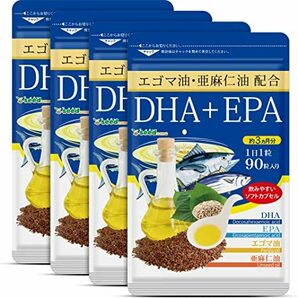 ＤＨＡ ＥＰＡ オメガ３ αリノレン酸 エゴマ油 亜麻仁油配合 約１２ヶ月(９０粒×４袋)  シードコムス  送料無無料の画像1