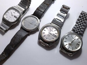 ▲ジャンク 部品取扱▲セイコー SEIKO シチズンCITIZEN ウォルサム WALTHAM▲自動巻 手巻き クォーツ▲メンズ腕時計 全4点▲発送60