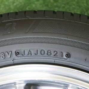 良品★StrongHold 5J+45 4H100★95%山★2021年★Bridgestone Ecopia 155/65R14 モコ MRワゴン スペーシア ワゴンR タント N-BOX デイズの画像6