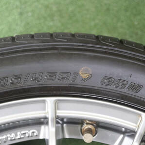 希少★美品★OZ Racing 7J+44 4H100★95%山★2022年★Dunlop Le Mans5 205/45R17 ヴィッツ フィット スイフト アクア ノート ロードスターの画像8