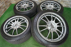 希少★美品★OZ Racing 7J+44 4H100★95%山★2022年★Dunlop Le Mans5 205/45R17 ヴィッツ フィット スイフト アクア ノート ロードスター