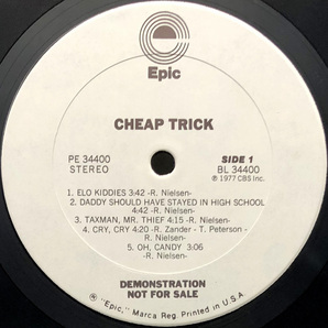 ★良盤 US ORIG 白プロモ LP★CHEAP TRICK/1st 1977年 プロモ資料付 元祖POWER POP 内容最高 大名盤 最初期プレス 高音質盤 PROMO WLPの画像4