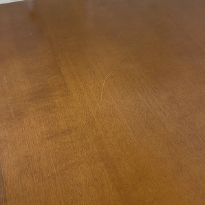 26992D2217)karimoku/カリモク60 ダイニングテーブル 幅1500 シンプル オーク材 ウォールナット色 家族 食事 中古 家具の画像8