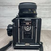 【YH-8615】中古現状品 MAMIYA M645 中判カメラ フィルムカメラ 1:2.8 f=80mm 1:1.8 f=55mm マミヤ レンズ２個 セット ストラップ付_画像9