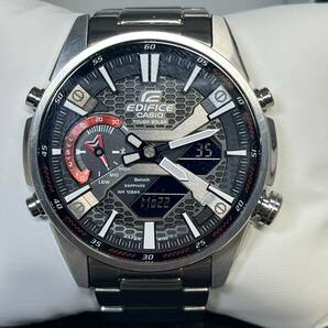 ●【YH-8753】中古現状品 CASIO EDIFICE ECB-S100 カシオ エディフィス 腕時計 ソーラー ワールドタイム 稼働品 【レターパックプラス可】の画像2