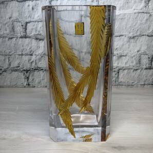 【YH-8791】未使用保管品 KAGAMI CRYSTAL カガミクリスタル ガラス 花瓶 カガミ クリスタル 花入 クリスタルガラス フラワーベース 花びんの画像2