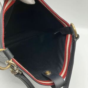 美品/近年モデル 1円 BALLY バリー ショルダーバッグ ボディバッグ サコッシュ トレスポ Bロゴ レザー メンズ ビジネス ブラック 斜め掛けの画像4