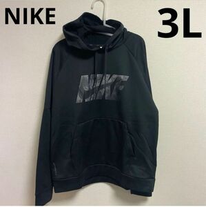 NIKE ブラックパーカー。2XL 3L 大きいサイズ