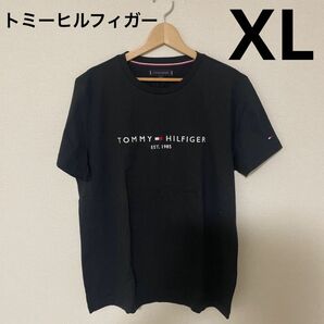 トミーヒルフィガー　刺繍Ｔシャツ　XL ブラック