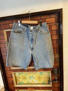 ショートパンツ デニムパンツ ジーンズ リーバイス ハーフ　短パン　ショーパン　Levi's 550 38インチ アメリカ古着　アウトドア