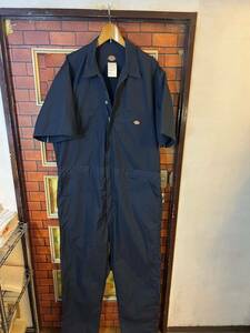 つなぎ ツナギ ディッキーズ オールインワン エンジニア メカニック 半袖 重ね着 XL ビックサイズ　アウトドア　dickies アメリカ古着 