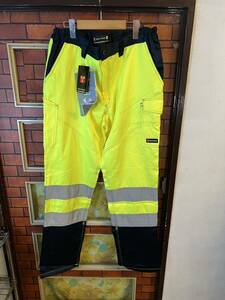  work pants reflector size L waist side rubber unused dead stock euro old clothes payper functionality engineer mechanism nik