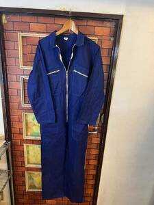  coverall coveralls mechanism nik all-in-one engineer outdoor navy blue series size M about French Work euro old clothes 1 jpy start 