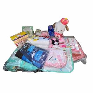 [gi0419-76] Sanrio character goods set sale unopened equipped breaking the seal ending equipped Sanrio goods Kitty Pochacco black mi soft toy 