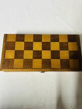 【カ0408-19】1円スタート☆ チェス 木製 レトロ ボードゲーム 木箱 チェスボードゲーム_画像2