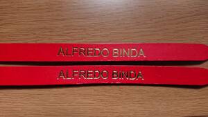 Alfredo Binda アルフレッド・ビンダ　トゥストラップ　トゥクリップ用ストラップ　レッド　ヴィンテージロード イタリア製　NOS 2本1組