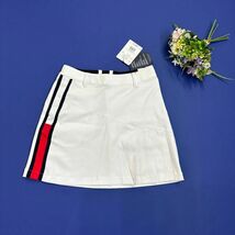 新品★トミーヒルフィガーゴルフ　M スカート　フリル　プリーツ　ホワイト　白　フレア　アシンメトリー　TOMMY HILFIGER GOLF_画像2