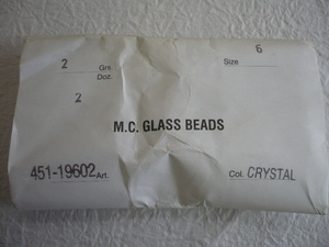 714@未使用 チェコビーズ M.C.GLASS BEADS クリスタル