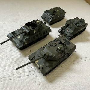 【ジャンクレトロ美品】戦車 プラモデル 3 TAMIYA タミヤ その他 4台セット売り 組み立て品 破損パーツ有り 現状渡し 