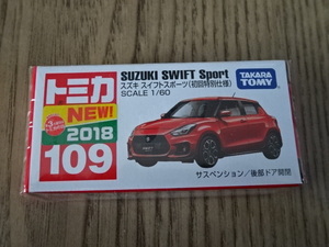 絶版 赤箱 トミカ 109 スズキ スイフト スポーツ 初回特別仕様 1/60 ミニカー ミニチュアカー TOMICA SUZUKI SWIFT Sport Toy Car