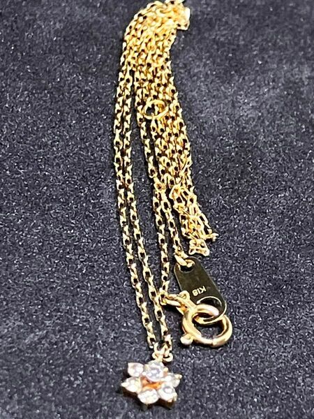 jewelry kamata K18 ダイヤモンドネックレス　フラワー