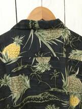 TOMMY BAHAMA トミーバハマ 美品 シルクシャツ アロハシャツ ハワイアン メンズL 大きめ 黒系 良品綺麗_画像8