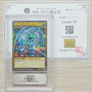 【ARS鑑定 10】世界に2枚 青眼の白龍 シークレットレア RD/DD01-JP001 遊戯王 RUSH DUEL 鑑定書 PSA BGS ARS10 鑑定品 ラッシュデュエル