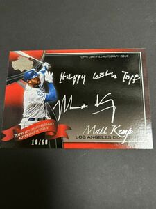 2011 Topps Diamond ANNIVERSARY MATT KEMP autograph auto 　オート　マット　ケンプ　サイン　60枚限定 10/60