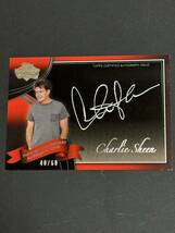 2011 Topps Diamond ANNIVERSARY CHARLIE SHEEN autograph auto 　オート　チャーリー・シーン　サイン　60枚限定 40/60_画像1