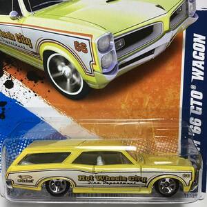 ☆ホットウィール☆ カスタム　'66 ポンティアック　GTO ワゴン　黄色　Hot Wheels 