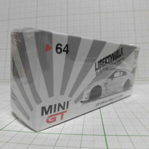 64 左 MINI GT 1/64 LB★WORKS 日産 GT-R R35 タイプ1 リアウイング バージョン 1+2 ホワイト スカイライン 日章旗 スーパーGT改 F1レースの画像5