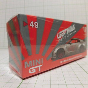 49 MINI GT 1/64 LB★WORKS 日産 GT-R R35 タイプ1 リアウイング バージョン2 サテンシルバー ワイルドスピード F1 箱 スーパーGT ドリフトの画像6