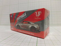 49-2改 MINI GT 1/64 LB★WORKS 日産 GT-R R35 タイプ1 リアウイング バージョン2 サテンシルバー ワイルドスピード F1スーパーGT ドリフト_画像3