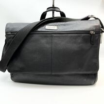 【美品】COACH コーチ メンズ ビジネスバッグ ブリーフケース ショルダー 2way レガシー コミューター オールレザー 本革 A4◎ ブラック 黒_画像2