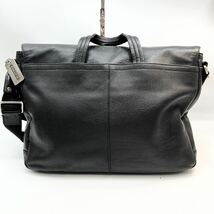 【美品】COACH コーチ メンズ ビジネスバッグ ブリーフケース ショルダー 2way レガシー コミューター オールレザー 本革 A4◎ ブラック 黒_画像3