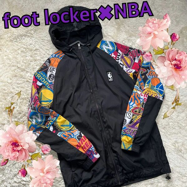 【foot locker】激レア！！NBA メニーロゴ　ナイロンジャケット