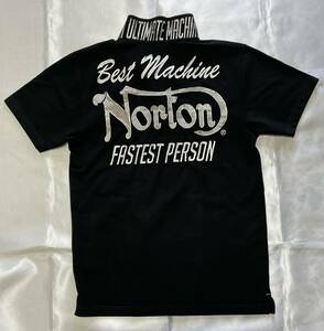 ノートン【Norton】ENGLAND・半袖ポロシャツ・メンズLサイズ・予備ボタン付き・72N1208-A　Norton