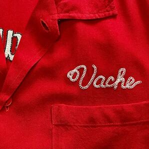 【Vache】本格派レーヨン100%・ボーリングシャツ・ワークシャツ・アスレチックウエア・メンズMサイズ・No.1343-112 半袖 の画像6