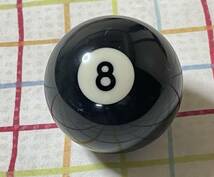8ボール・エイトボール・本物ビリヤード球・直径約52mm・2-1/2インチ・シフトノブ製作にいかがでしょうか_画像1