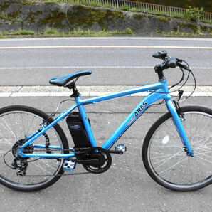 1円～Passepied 電動自転車 ARES 24V 7Ah SHIMANO 6速 26インチ 青色 動作確認済 4344の画像1