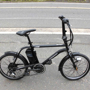 1円～21TECHNOLOGY 電動自転車 SPEED 24V SHIMANO 6段 20インチ タイヤ新しい 黒色 動作確認済 4320の画像1