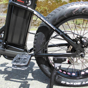 1円～G-Gruiser20 ディスク式 MTB 折り畳み電動自転車 新しいリチウムバッテリー36V 10Ah 500W SHIMANO6速20インチ4.0型黒色動作確認済4349の画像10