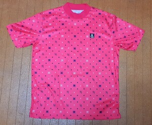 【送料込み!!】レア♪ Lynx SPORTS(リンクススポーツ) ゴルフ 半袖Ｔシャツ サイズ：メンズＬＬ(ＸL) ピンク 全体ロゴ柄スタイル 機能性◎