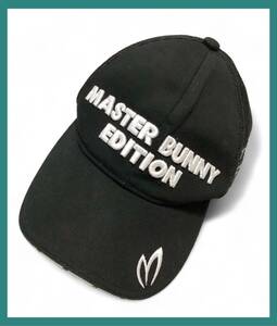 830*MASTER BUNNY EDITION master ba knee Pearly Gates * big Logo embroidery Golf mesh cap black FR