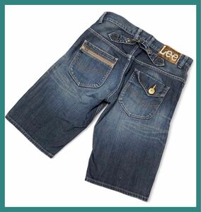 855 ◆ Lee Lee ◆ 08544 Hair -On Hydo Snchback Используется обработанные джинсовые брюки W34 Большой размер