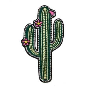 アイロンワッペン サボテン メキシコ 植物 テキーラ 多肉植物 デザイン 簡単貼り付け アップリケ 刺繍 裁縫