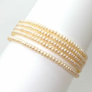 ◆本真珠ブレスレット◆A 約13.5g 約19.0cm 3.0mm珠 pearl パール jewelry bracelet ジュエリー CB5/DB3の画像2