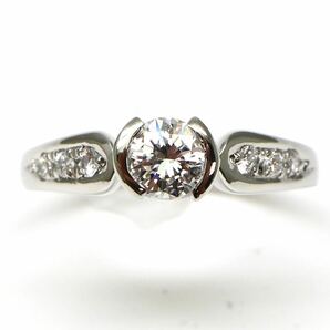 JEWELRY MAKI(ジュエリーマキ)◆Pt850 天然ダイヤモンドリング◆A 約3.6g 16号 0.38ct 0.12ct diamond ring指輪 jewelry ジュエリーEC3/ED4の画像2